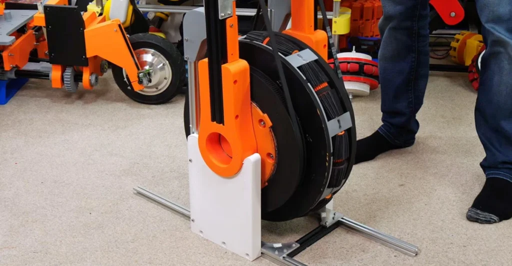 One-Wheeled Robot Stays Balanced with 3D-Printed Parts